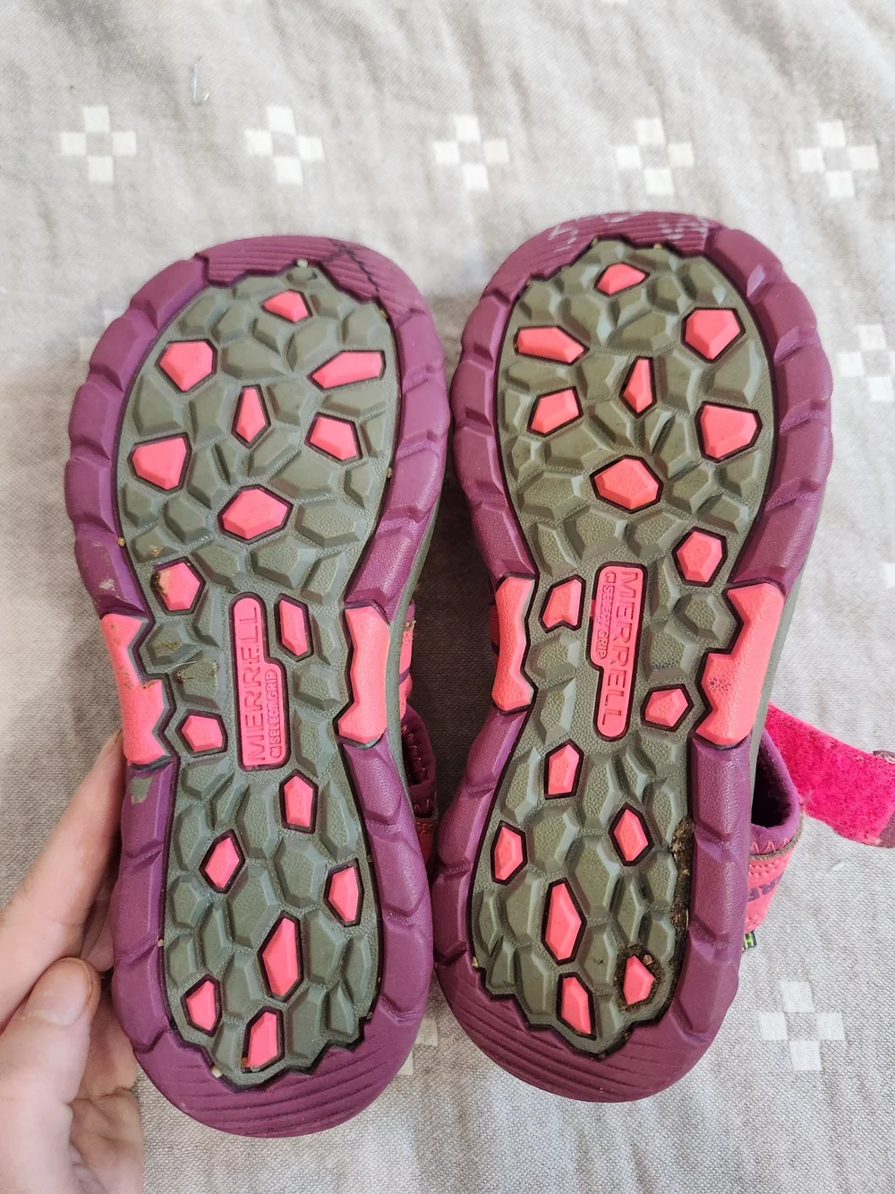 MERRELL Little Girls Pink Hydro Sport Sandals Size 1
